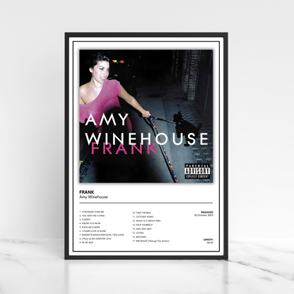 Amy Winehouse Back to Black Frank Album Cover Poster Music Poster A5 A4 A3
