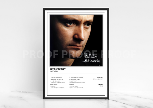Phil Collins But Seriously Album Single Cover Poster / Music Gift