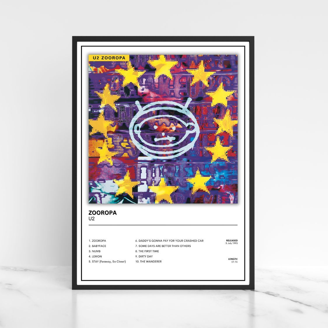 U2 Album Poster Full Collection A5 A4 A3 Unframed