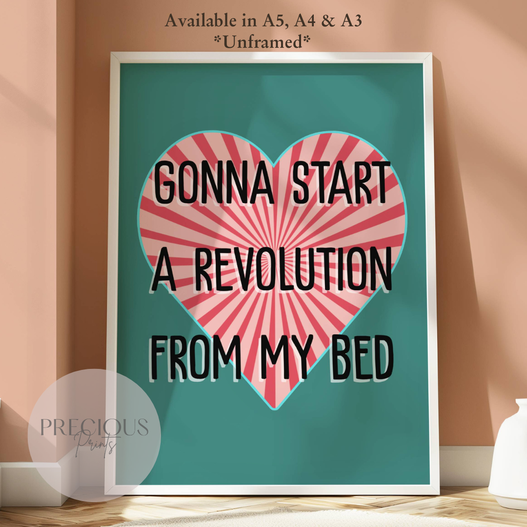 Oasis Lyric Poster Don't Look Back In Anger / Music Print / A5 A4 A3 Unframed