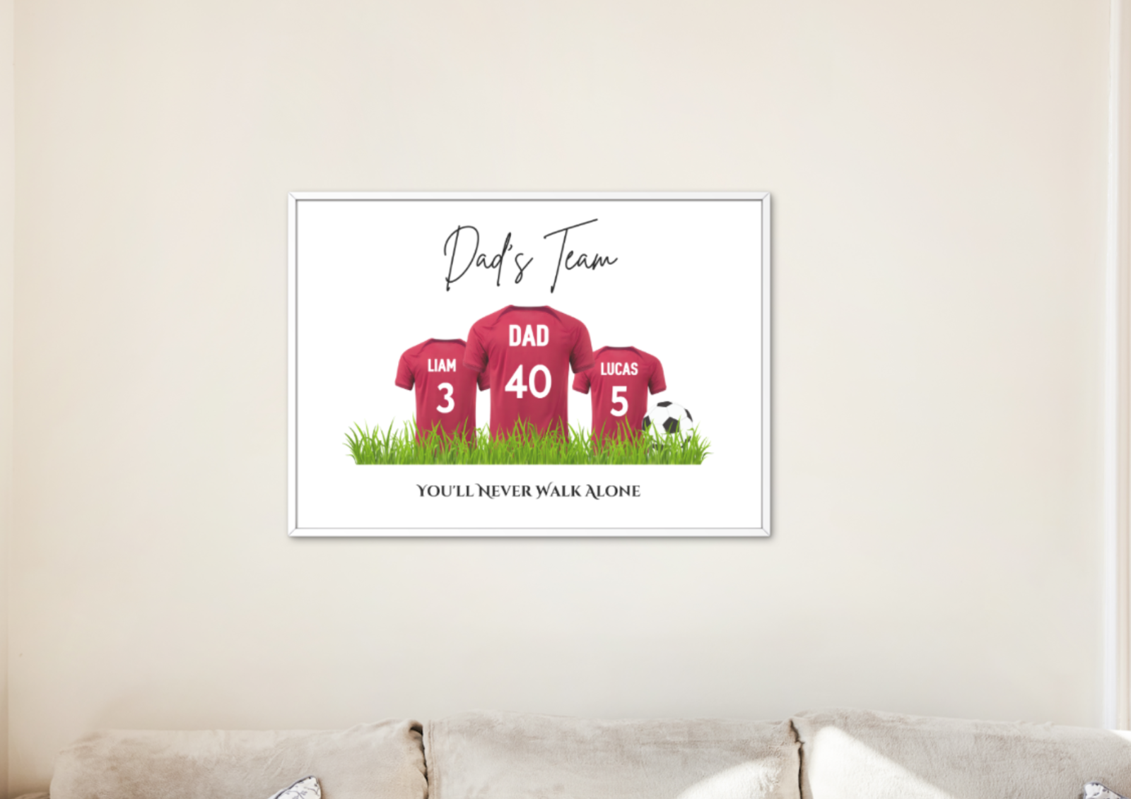 Personalised Liverpool FC Football Family Print / Mothers Day Fathers Day A5 A4