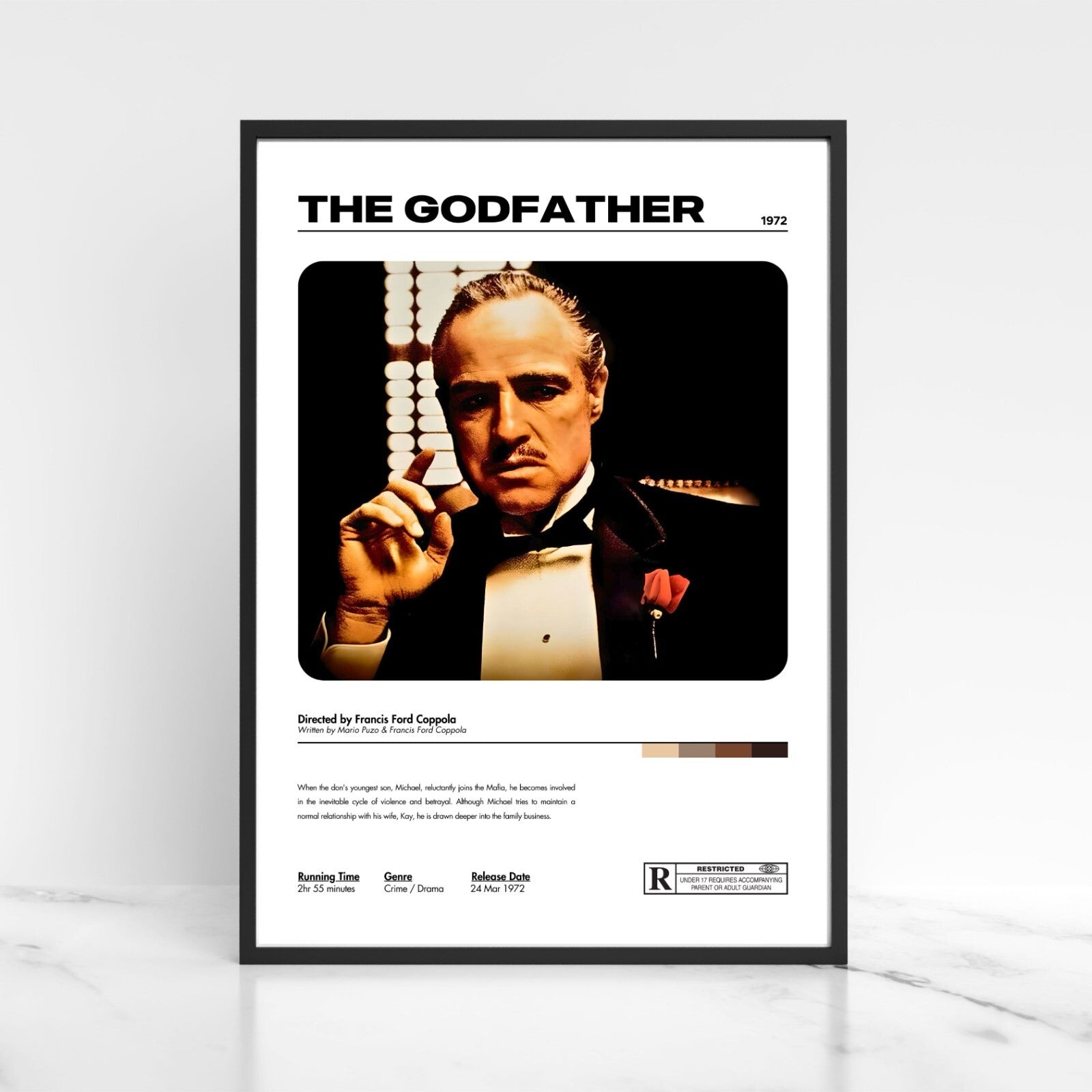 The Godfather 1972 Movie Poster A5 A4 A3 Unframed High Gloss Print
