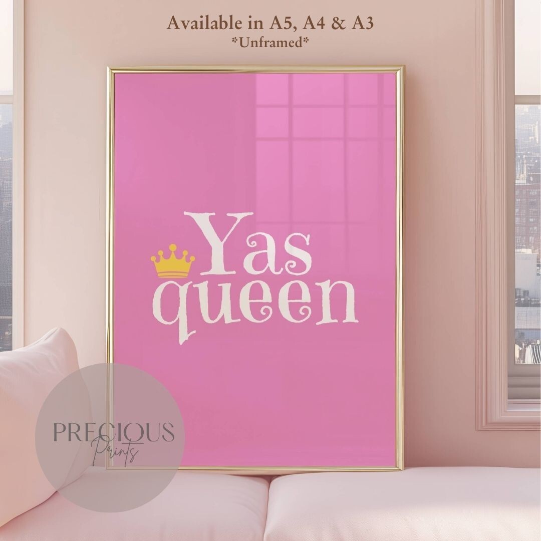 Set of 6 Preppy Wall Prints / Tween Girls Poster / Trendy Wall Decor / Unframed