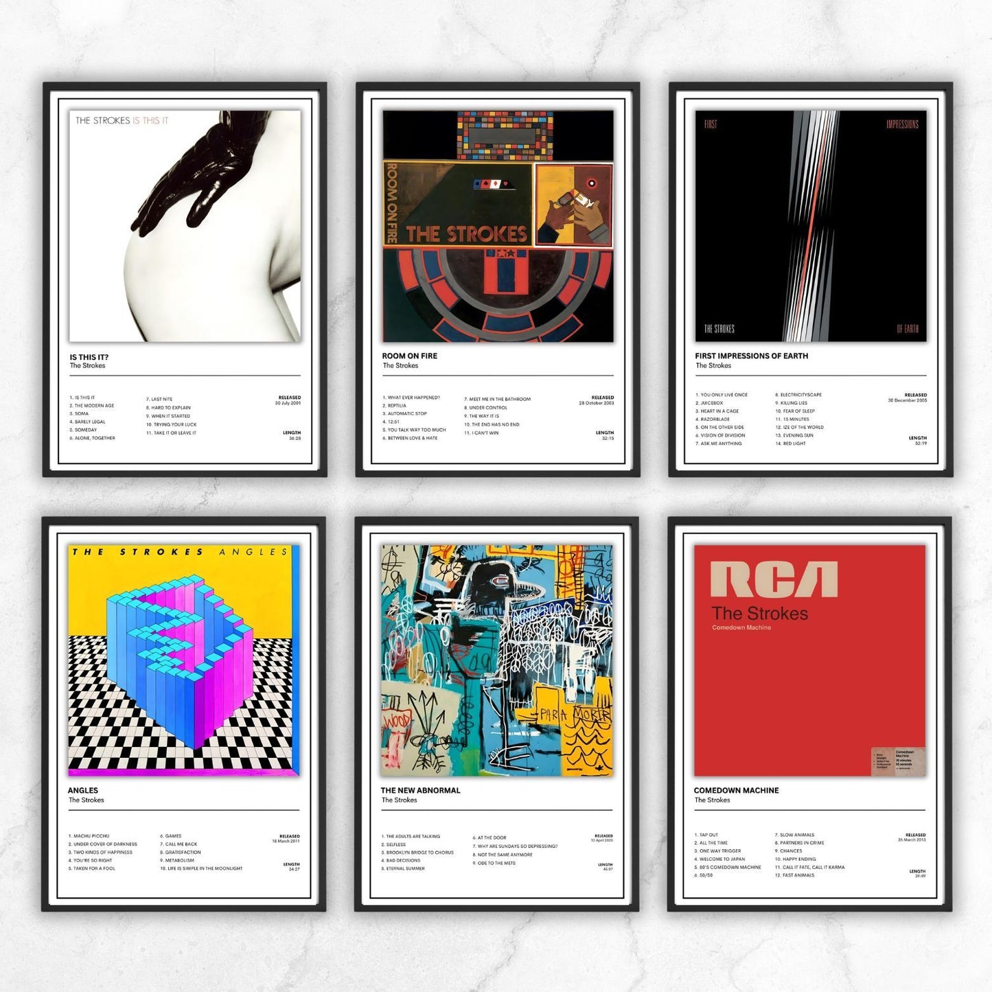 The Strokes Music Album Poster / A5 A4 A3 Unframed The Full Collection