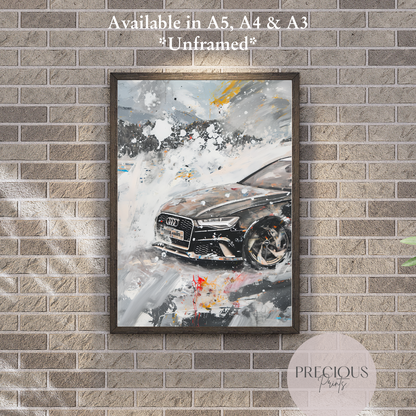 Audi RS6 Sports Car Wall Art Print Poster / Super Car Unframed Classic Cars