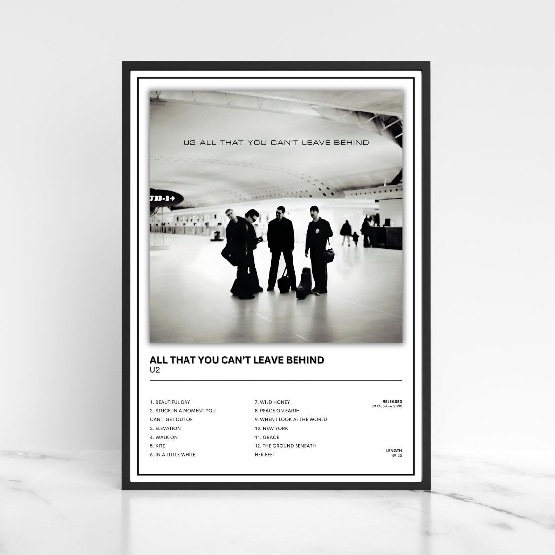 U2 Album Poster Full Collection A5 A4 A3 Unframed