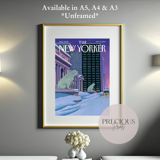 The New Yorker 13 January 2014 Vintage Classic Wall Art Unframed Bruce McCall