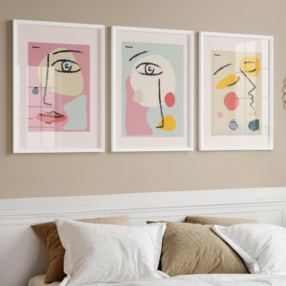 Set of 3 Picasso Abstract Faces Print's