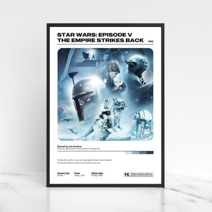 Star Wars Episode 5 Empire Strikes Back Movie Poster A5 A4 A3 Unframed