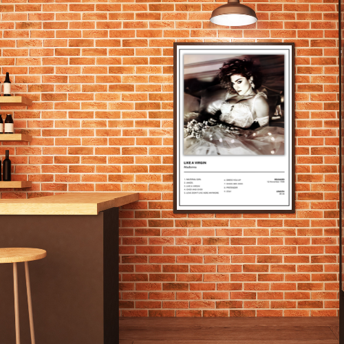 Madonna Like a Virgin Album Cover Music Poster /  A5 A4 A3