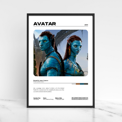 Avatar 2009 Minimalist Art Movie Poster Print Unframed A5 A4 A3