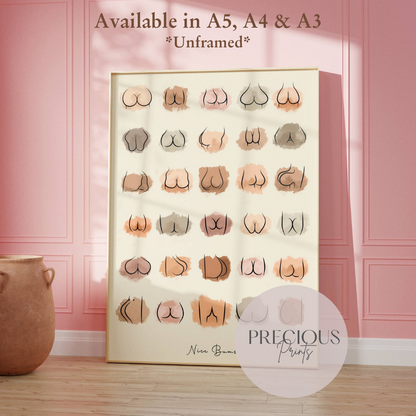 ''Nice Bum'' Funny Poster / Funny Wall Art / Humour Art Print / A5 A4 A3