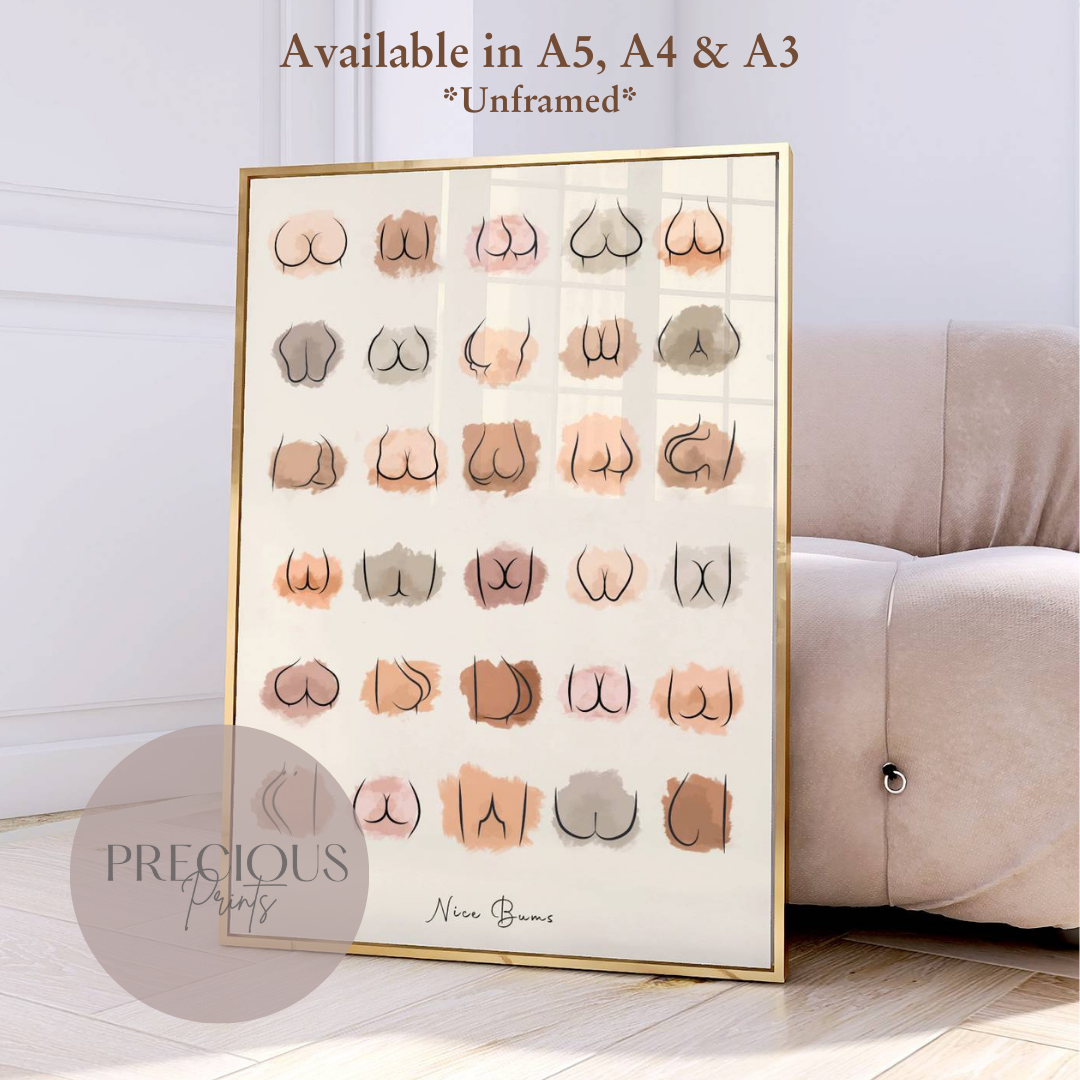 ''Nice Bum'' Funny Poster / Funny Wall Art / Humour Art Print / A5 A4 A3