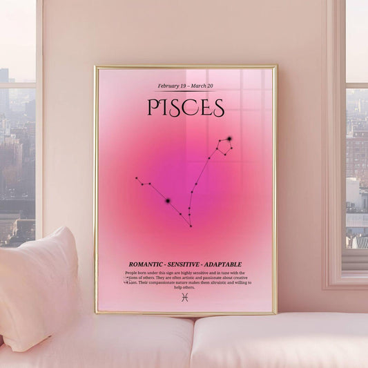 Pisces Zodiac Print