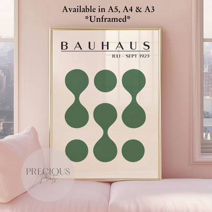 Sage Green Bauhaus Print A5 A4 A3 Art Exhibition Sage Green Poster
