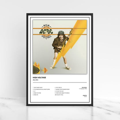 AC/DC  Album Single Cover Music Poster / Music Gift A5 A4 A3