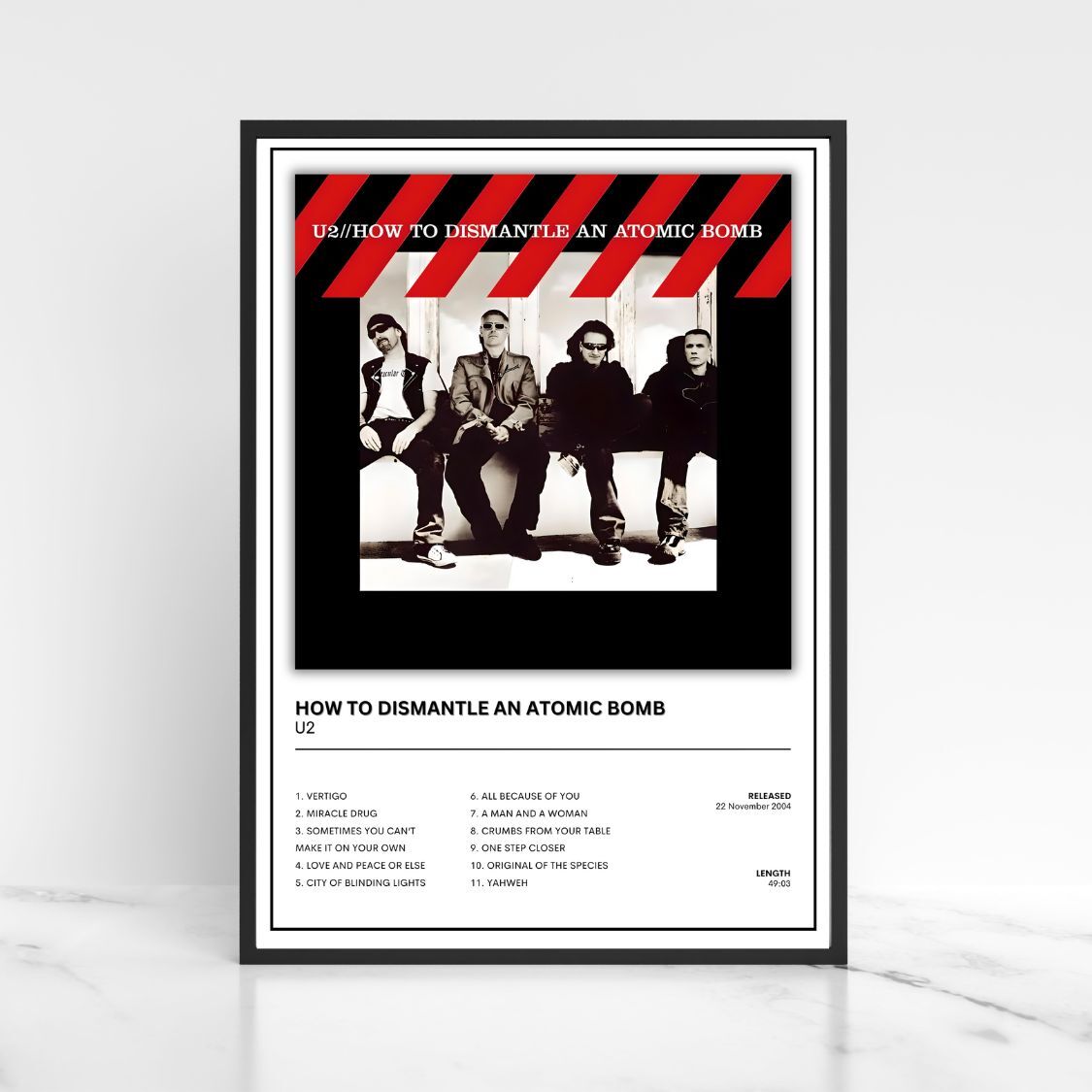 U2 Album Poster Full Collection A5 A4 A3 Unframed