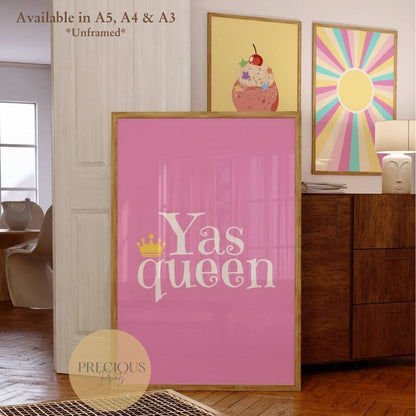 Set of 6 Preppy Wall Prints / Tween Girls Poster / Trendy Wall Decor / Unframed