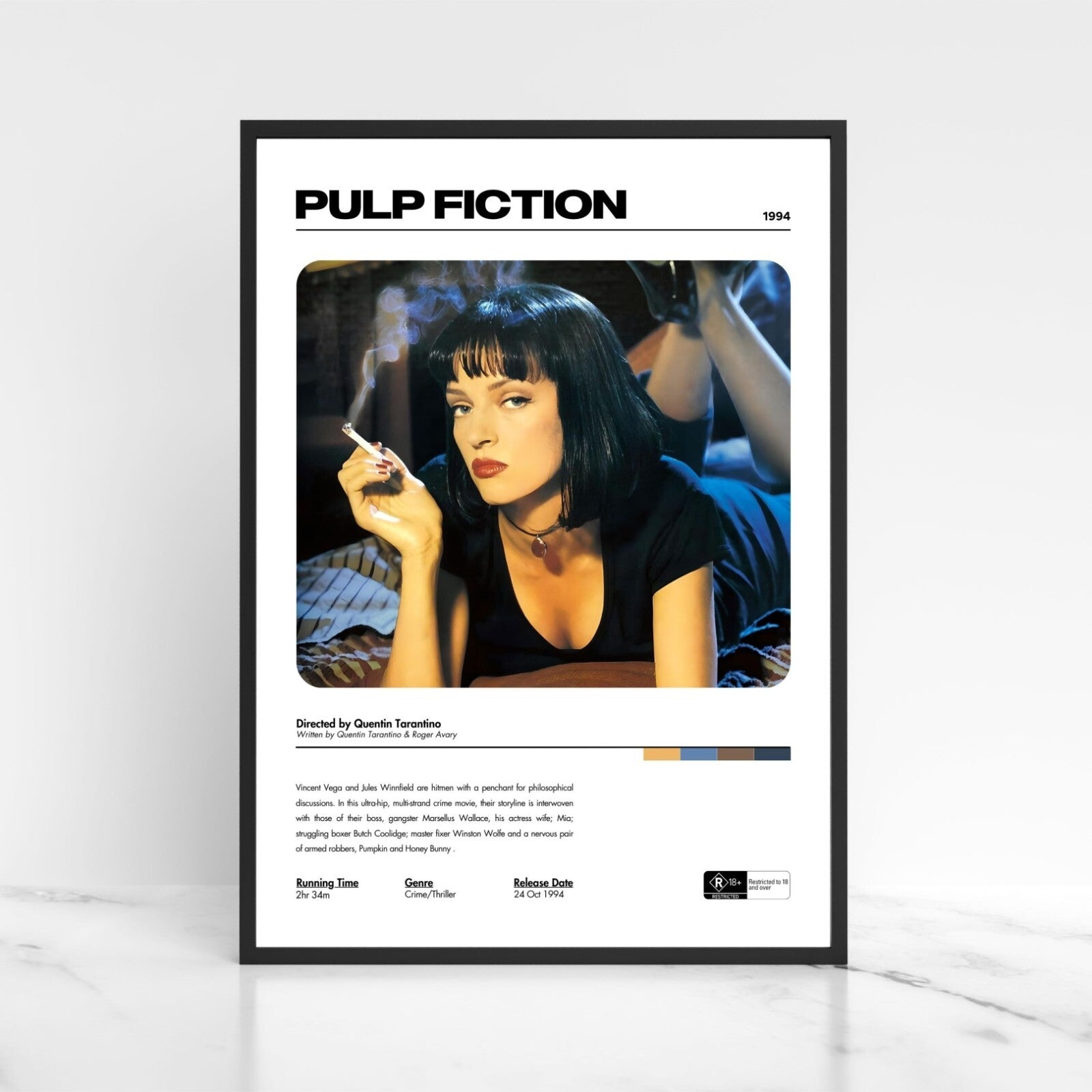 Pulp Fiction Movie Poster A5 A4 A3 Unframed High Gloss Print