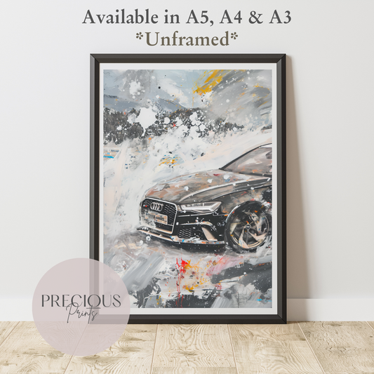 Audi RS6 Sports Car Wall Art Print Poster / Super Car Unframed Classic Cars