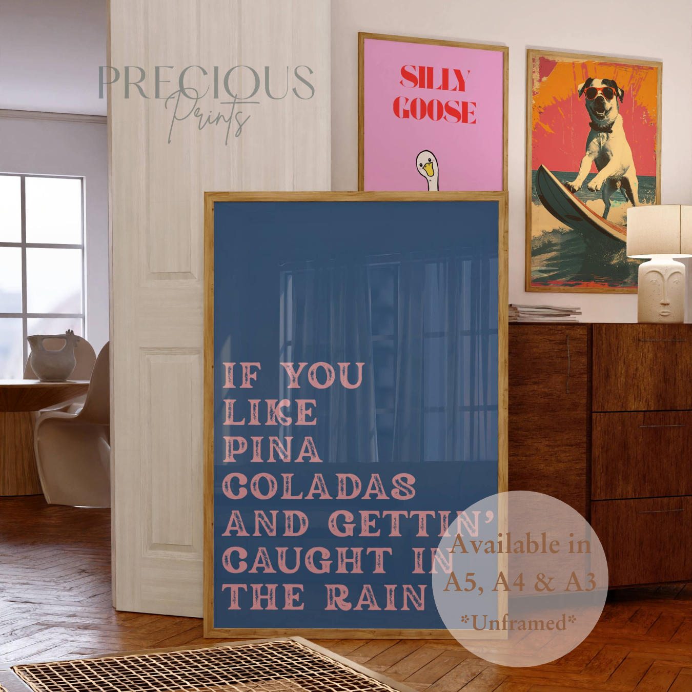 If You Like Pina Coladas Music Lyric Print / Music Poster / A5 A4 A3 Unframed