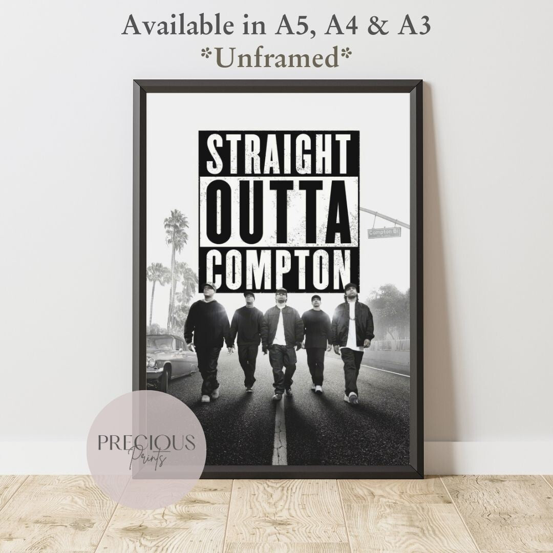 Straight Outa Compton 2015 Music Movie Poster A5 A4 A3 Fast Free Delivery