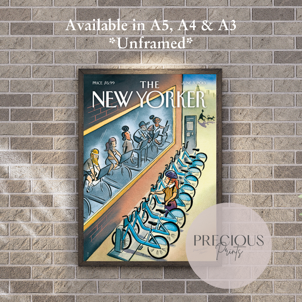 The New Yorker 3 June 2013 Vintage WallArt Print Marcellus Hall ''Urban Cycles''