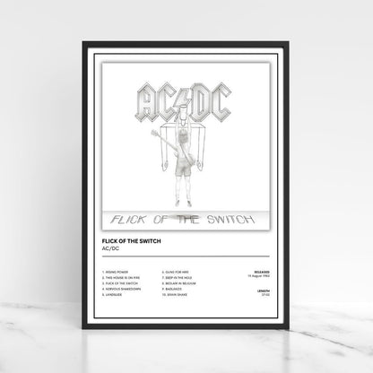 AC/DC  Album Single Cover Music Poster / Music Gift A5 A4 A3