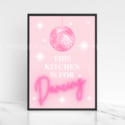 Set of 3 Colourful Pink Retro Kitchen Humour Art Poster Art A5 A4 A3