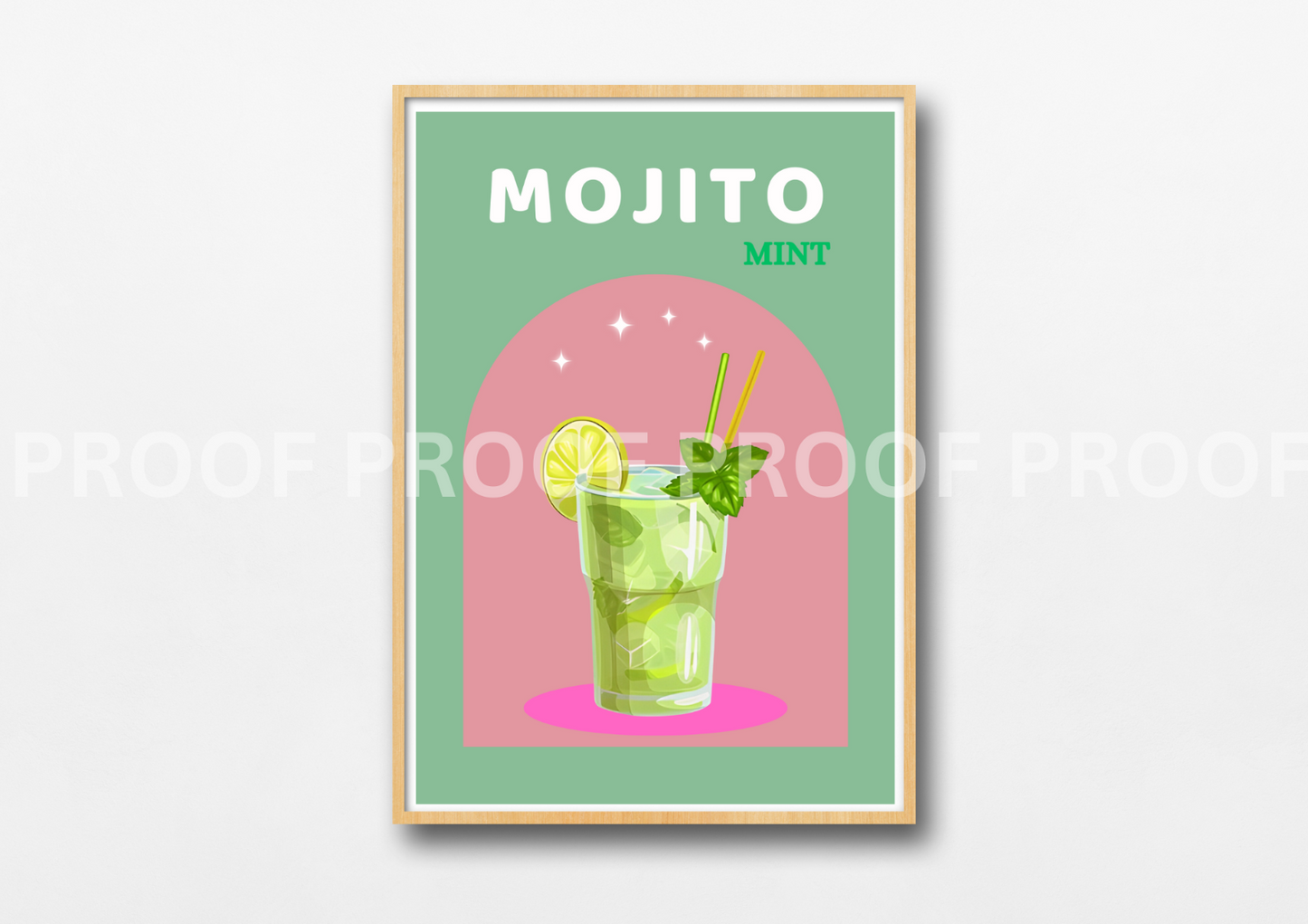 Colourful Cocktail Posters / Preppy Wall Art / A5 A4 A3 Unframed