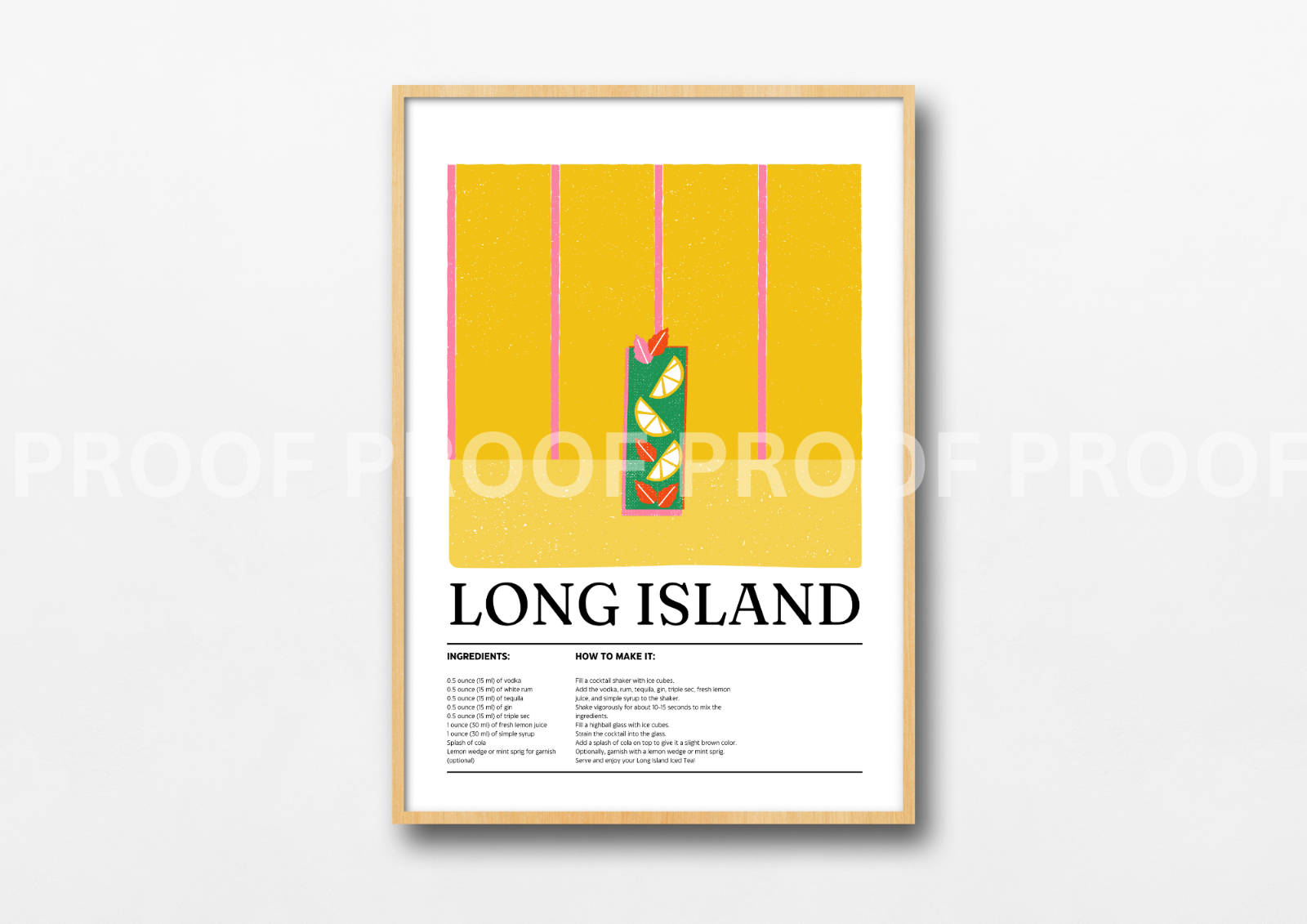 Colourful Cocktail Preppy Prints Poster / Vintage Retro Prints