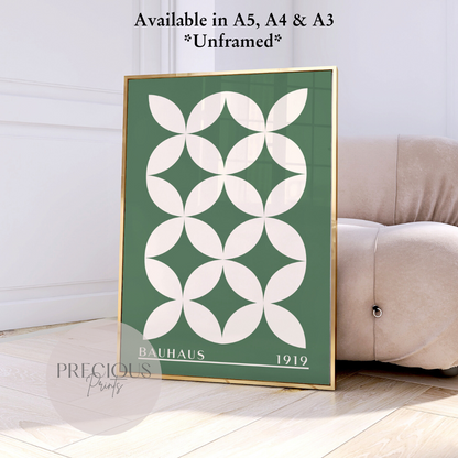 Sage Green Bauhaus Print A5 A4 A3 Art Exhibition Sage Green Poster