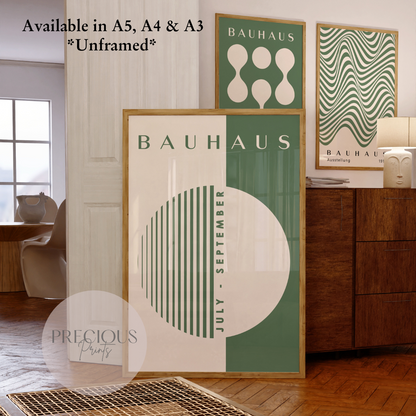 Sage Green Bauhaus Print A5 A4 A3 Art Exhibition Sage Green Poster