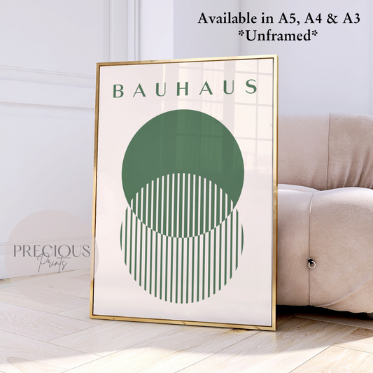 Sage Green Bauhaus Print A5 A4 A3 Art Exhibition Sage Green Poster