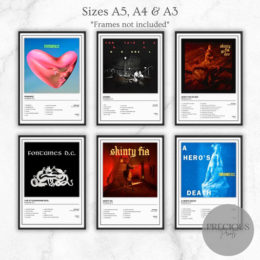 Fontaines D.C. Music Album Poster / A5 A4 A3 Unframed The Full Collection