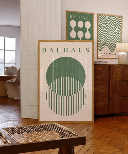 Sage Green Bauhaus Print A5 A4 A3 Art Exhibition Sage Green Poster