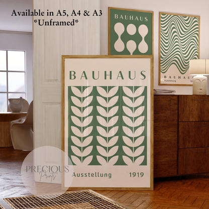 Sage Green Bauhaus Print A5 A4 A3 Art Exhibition Sage Green Poster