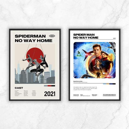 Spider Man : No Way Home 2021 Minimalist Art Movie Poster Unframed A5 A4 A3