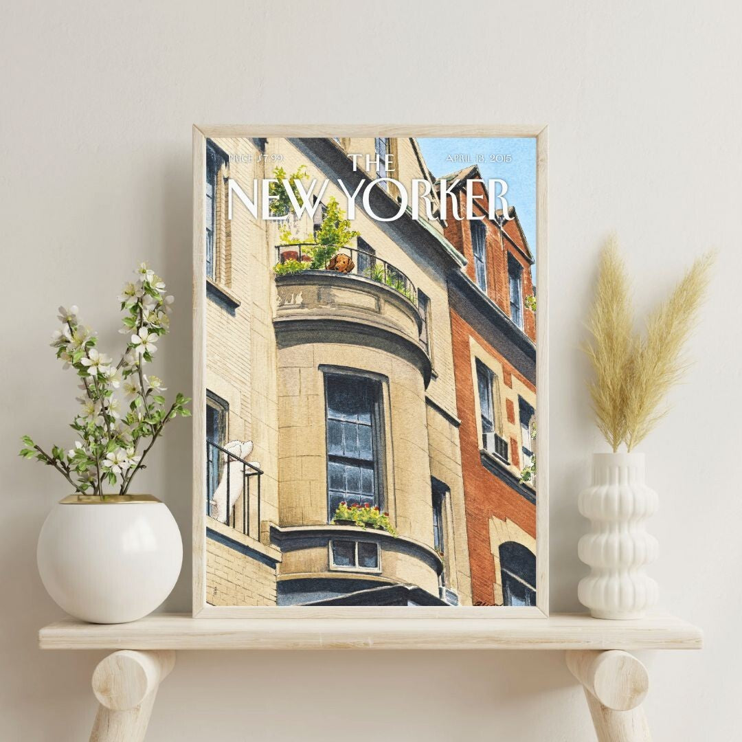 The New Yorker Poster April 2015 Vintage Classic Wall Art Unframed