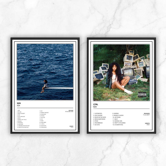 SZA Full Collection Album Poster Unframed A5 A4 A3