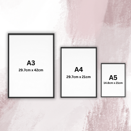 Set of 3 Romantic Preppy Art Prints / Pink Red Preppy Art / His Hers Unframed