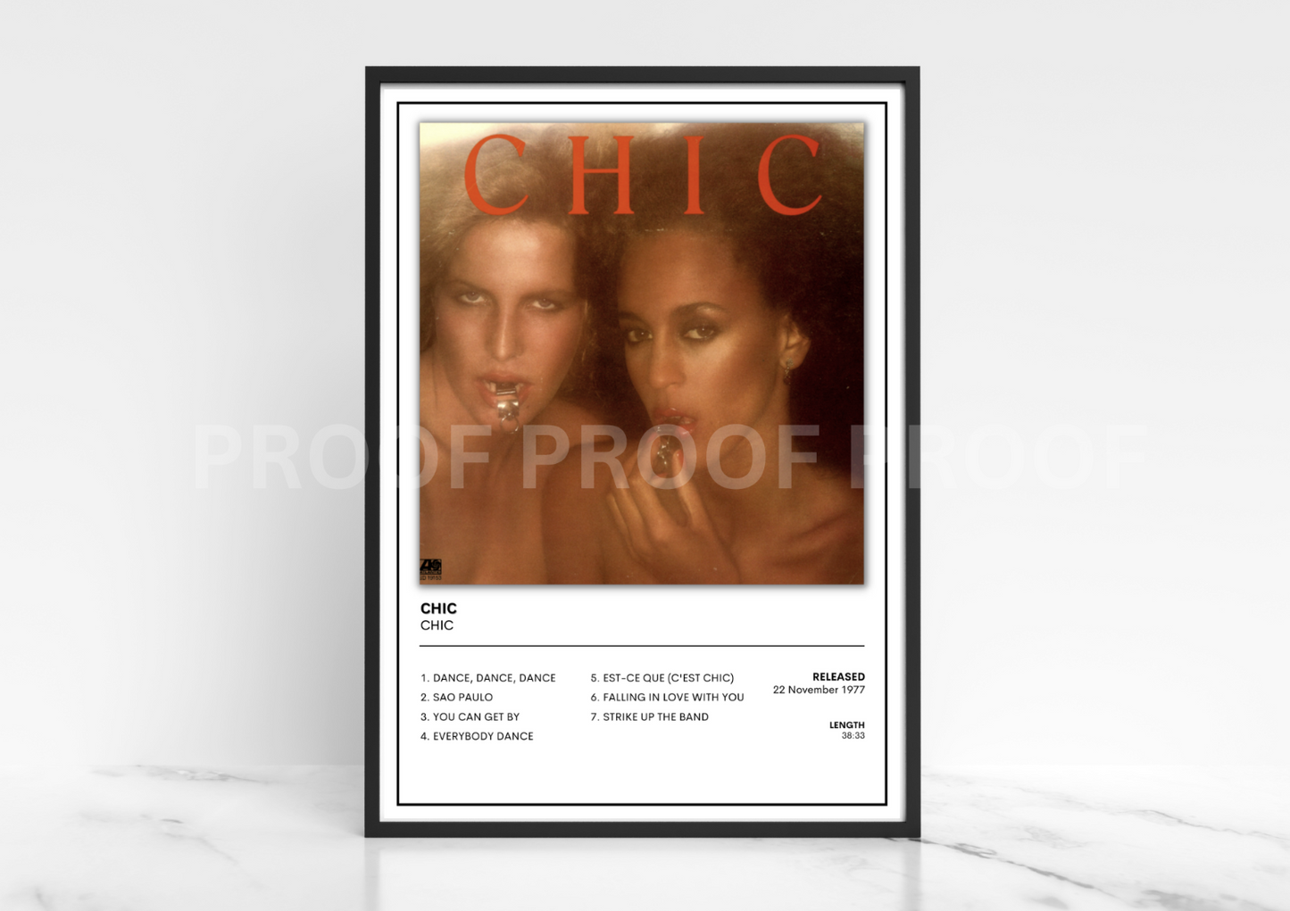 Chic Chic Album Single Cover Poster / Music Christmas Gift