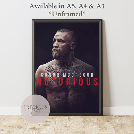 Conor McGregor: Notorious Music Movie Poster A5 A4 A3 Fast Free Delivery