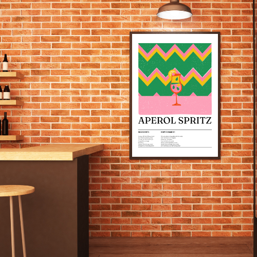 Colourful Cocktail Preppy Prints Poster / Vintage Retro Prints