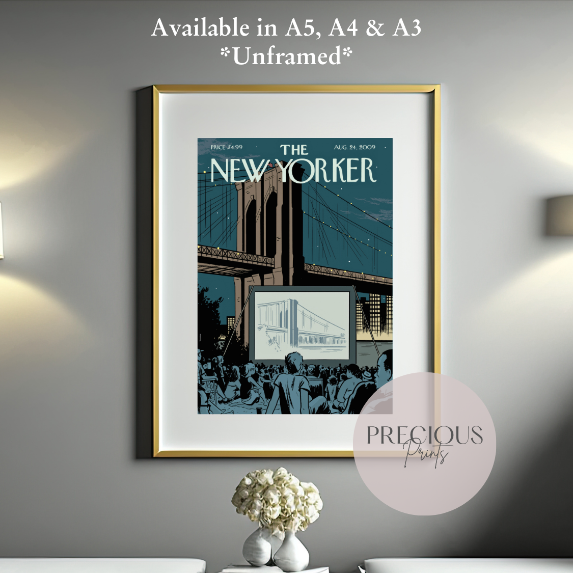 The New Yorker 24 Aug 2009 Wall Art Print Artist Adrian Tomine Brooklyn Bridge