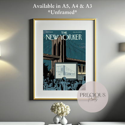The New Yorker 24 Aug 2009 Wall Art Print Artist Adrian Tomine Brooklyn Bridge