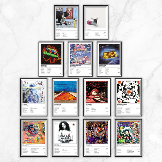 Red Hot Chilli Peppers Full Collection of Album Cover Posters A5 A4 A3