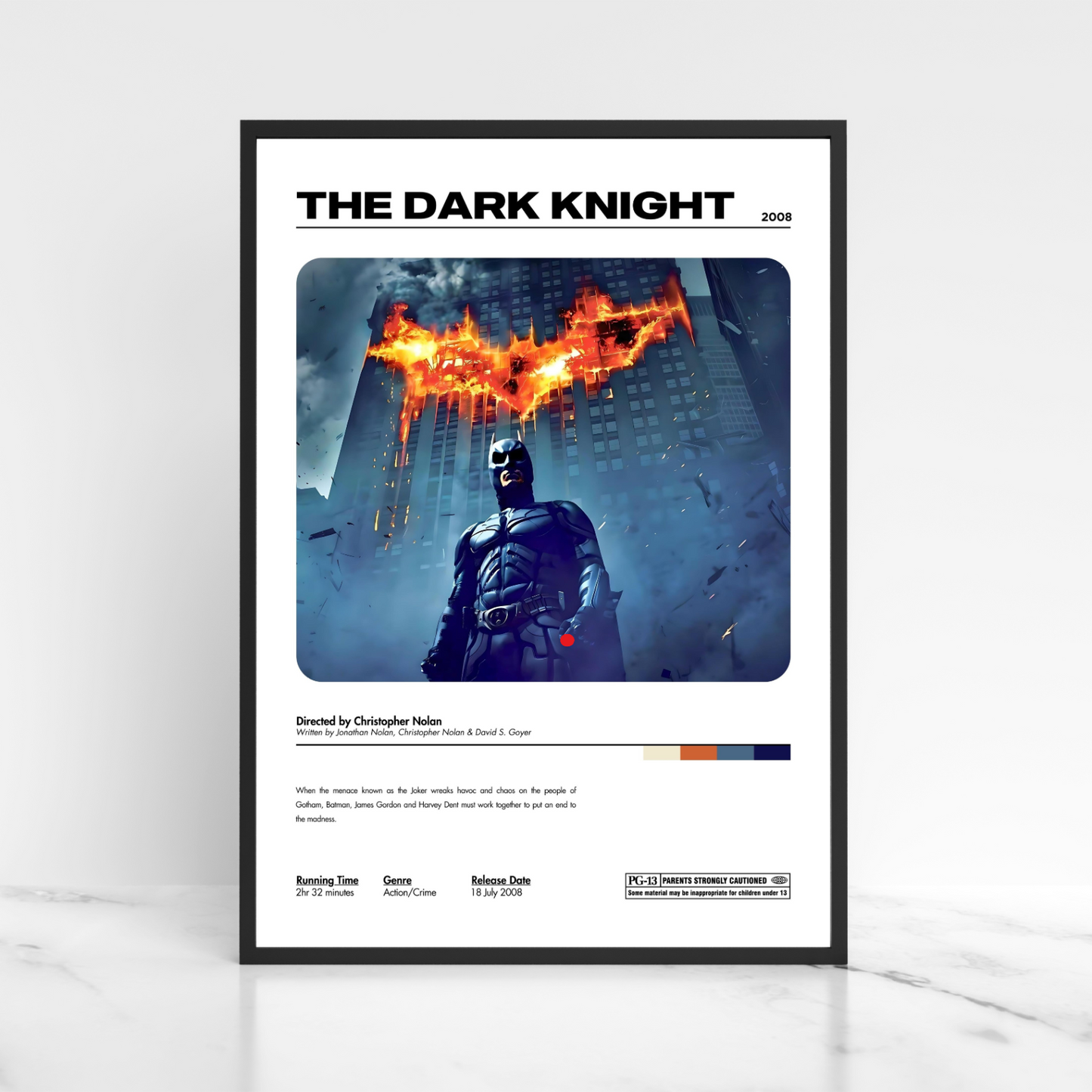 The Dark Knight Movie Poster A5 A4 A3 Unframed High Gloss Print