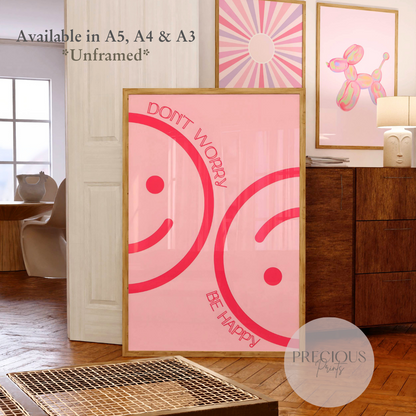 Set of 6 Preppy Wall Prints / Tween Girls Poster / Trendy Wall Decor / Unframed