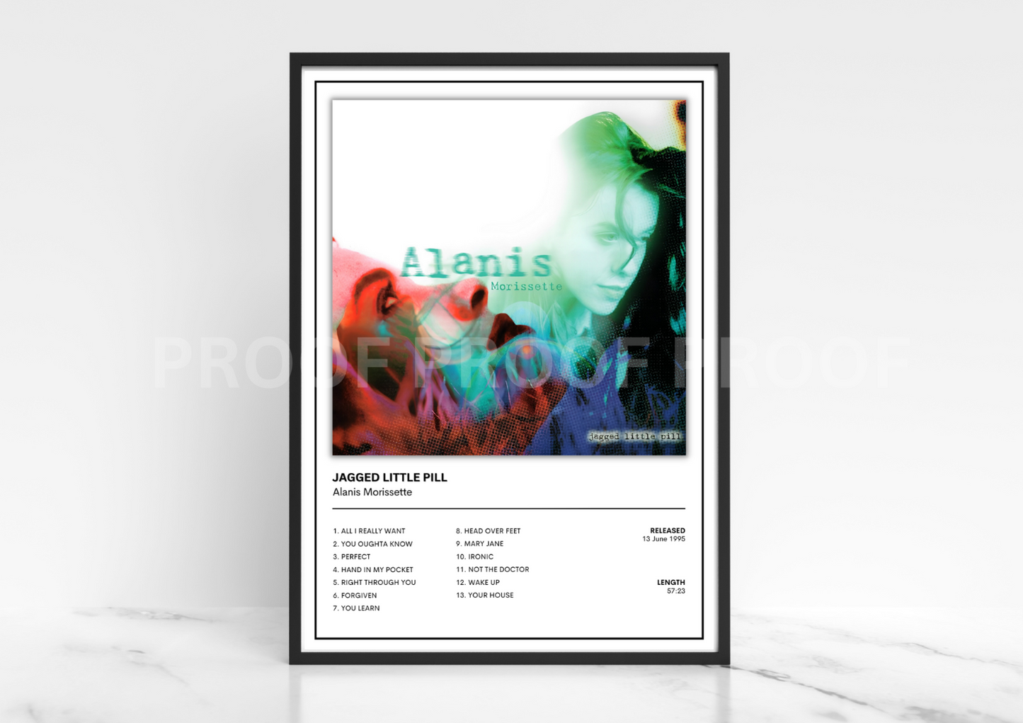 Alanis Morissette Jagged Little Pill Album Single Cover Poster / Music Gift